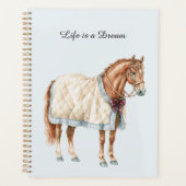 Couverture Bleue Blanche Cheval (Devant)