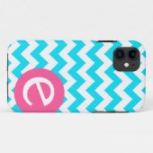 Couverture bleue de coque iphone de monogramme de (Dos (Horizontal))