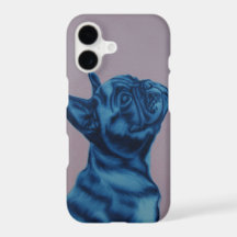 Couverture bleue d'iPhone de Frenchie