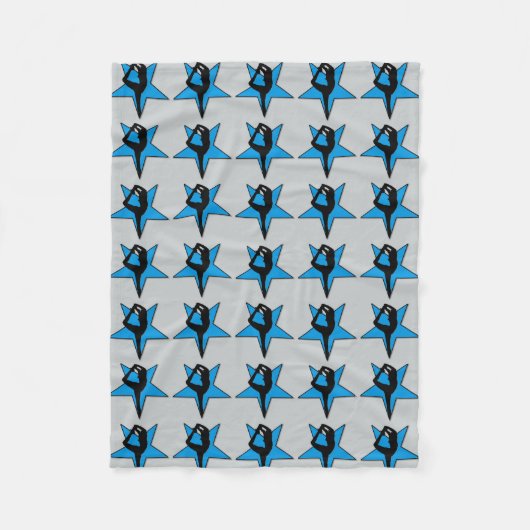 Couverture bleue d'ouatine de pom-pom girl (Devant)