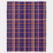 Couverture bleue et orange d'ouatine de plaid (Devant)