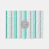 Couverture bleue grise de monogramme de motif de (Devant (Horizontal))