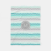 Couverture bleue grise de monogramme de motif de (Devant)