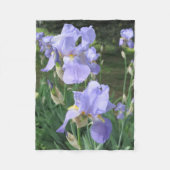 Couverture bleue Irises pour les amateurs de fleur (Devant)