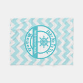 Couverture bleue personnalisée de plage (Devant (Horizontal))