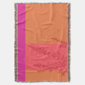 Couverture Blocs De Couleurs Feuille Rose Et Orange Chaud (devant Vertical)