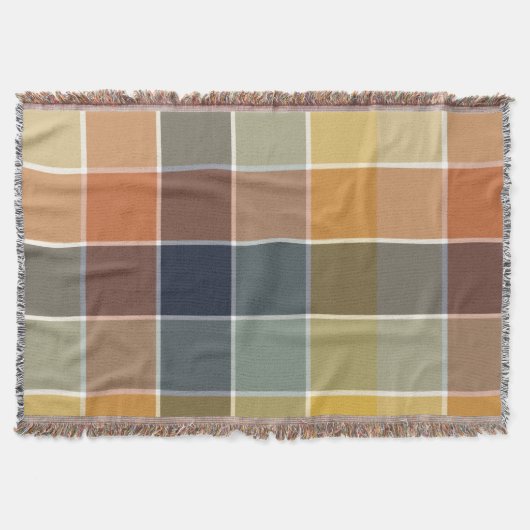 Couverture Bloque de Couleurs Automnales Moderne Tendance (Devant)