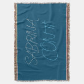 Couverture Blue Ajouter Nom Moderne Minimaliste Plain (devant Vertical)