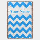 Couverture Blue Bold Chevron avec nom personnalisé (devant Vertical)