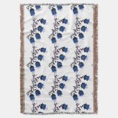 Couverture Blue Canterbury Bells Vine Flowers Jeter Blanket (devant Vertical)