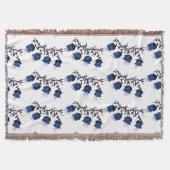 Couverture Blue Canterbury Bells Vine Flowers Jeter Blanket (Devant)