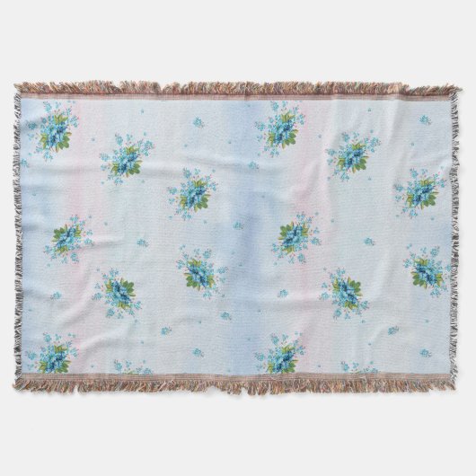 Couverture Blue forget-me-not's on a soft rose-blue (Devant)
