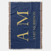 Couverture Blue Gold Colours Professionnel Lettres initiales  (devant Vertical)