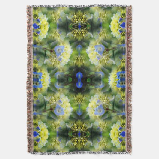 Couverture Blue Hydrangea Flower Abstrait (devant Vertical)