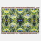 Couverture Blue Hydrangea Flower Abstrait (Devant)