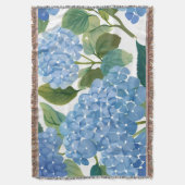 Couverture Blue Hydrangeas | Beau Floral Bush (devant Vertical)