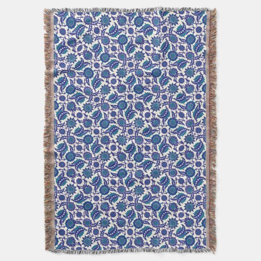 Couverture Blue Iznik Flower Pattern (devant Vertical)