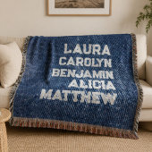 Couverture Blue jeans Grandchildren's names simple modern