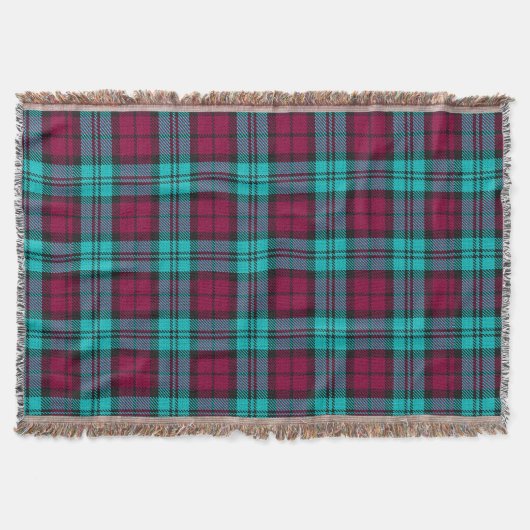 Couverture Blue Red Campbell Tartan Blackwatch Plaid (Devant)
