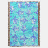Couverture Blue Sea Turtle Print (devant Vertical)