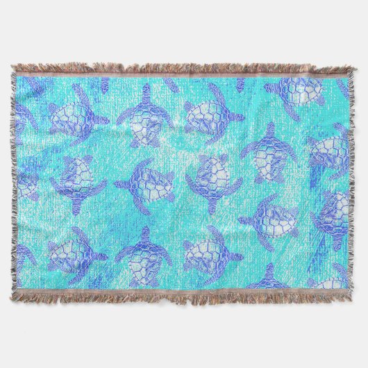 Couverture Blue Sea Turtle Print (Devant)