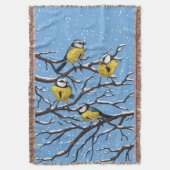 Couverture Blue tit birds en hiver (devant Vertical)