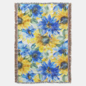 Couverture Blue Yellow Sunflowers (devant Vertical)