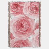 Couverture Blush Roses Watercolor Floral Pink Petal Pattern (devant Vertical)