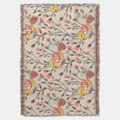 Couverture Bohème et Fleurs Motif - Inspiré par la nature (devant Vertical)