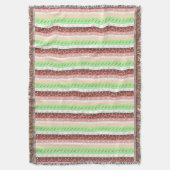 Couverture Boho Brown, Bourgogne, vert et mauve Whimsical (devant Vertical)