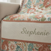 Couverture Boho Chic Floral Paisley Pattern Throw Blanket