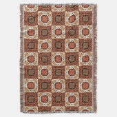 Couverture Boho Crochet Granny Square Floral Rétro  (devant Vertical)