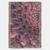 Couverture Boho Funky Éclectique Rose Noir Abstrait Fractal (devant Vertical)