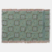 Couverture Boho Green Carreaux marocains Design (Devant)