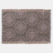 Couverture Boho Main dessinée Mandala Blush Pink Motif Brown (Devant)