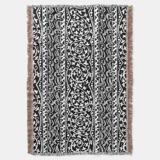 Couverture Boho Mandala Flower & Leaf Thaillot Blanket (devant Vertical)