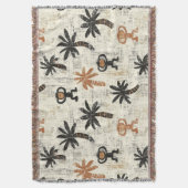 Couverture Boho Monkey Jungle Safari Pattern (devant Vertical)