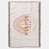 Couverture Boho Rainbow Mama avec phases de lune (devant Vertical)