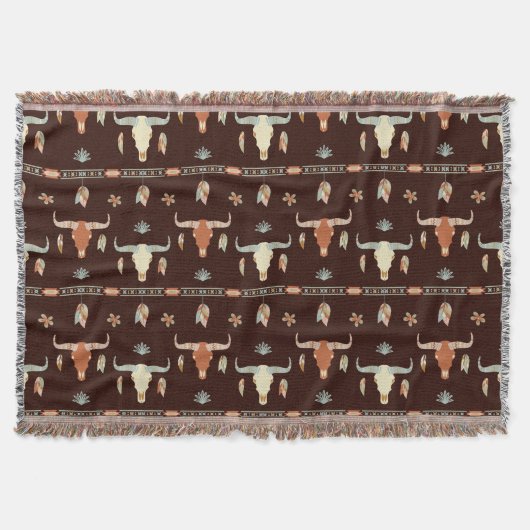Couverture Boho Steer Motif (Devant)