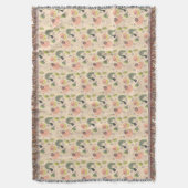 Couverture Boho vert foncé sauge vert beige vert tropical (devant Vertical)