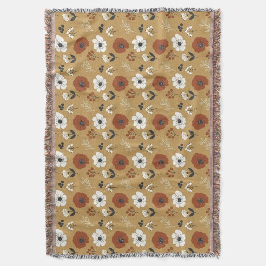 Couverture Boho Wildflower and Berry Print (devant Vertical)