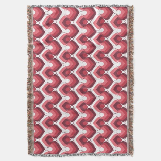 Couverture Bold Retro Modern Motif in Pinks (devant Vertical)