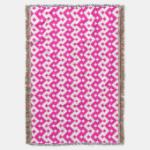 Couverture Bonbons Girlie Pink et Chevrons blancs Jeter la co (devant Vertical)