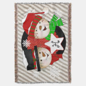 Couverture Bonhommes de neige initiaux de monogramme sur le (devant Vertical)