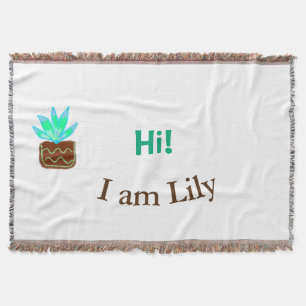 Couverture Bonjour Je suis Lily cactus succulent ajouter nom 