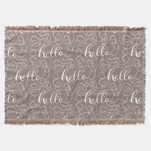 Couverture BONJOUR motif transparent blanc avec LIGNES (Devant)