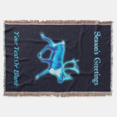 Couverture Bonnes Fêtes - Caribou bleu (rennes) (Devant)