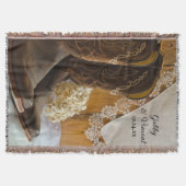 Couverture Boots Cowboy et dentelle Pays Mariage de l'Ouest (Devant)
