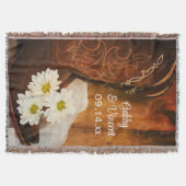Couverture Boots de cowboy blanc de marguerites Pays Mariage  (Devant)