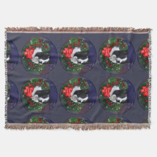 Couverture Bordure Collie Noël (Devant)